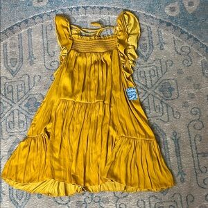 Free People Dress in Vibrant Gold BNWT